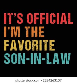 Son in law retro vintage t-shirt design