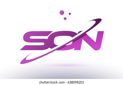 son s o n  alphabet letter logo combination purple pink creative text dots company vector icon design template