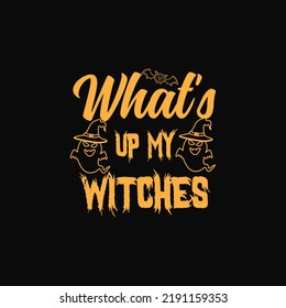 Son of witch Happy halloween lettering Free Vector