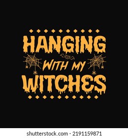 Son of witch Happy halloween lettering Free Vector