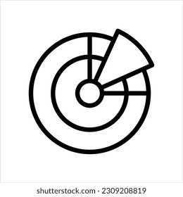 Sonar radar scan vector icon