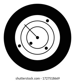 Sonar, radar simple icon. Flat desing