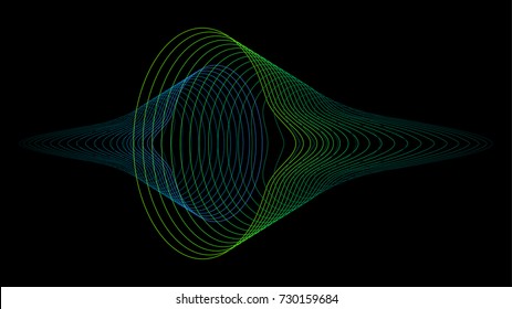 sonar wave abstract background