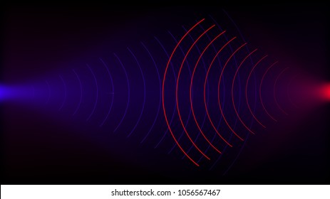 sonar wave conceptual abstract background