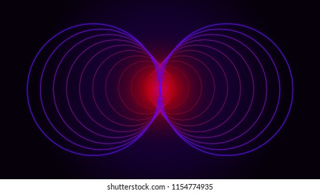 Sonar Wave Conceptual Abstract Vector Background