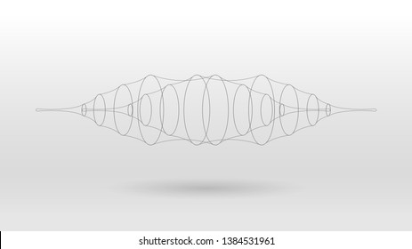 Sonar wave conceptual abstract vector background