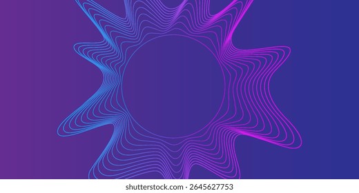 Sonar onda luz conceitual e som eho abstrato fundo
