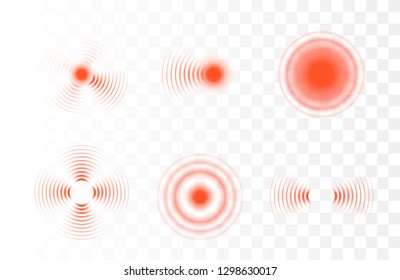 Sonar wave sign. Vector illustration. Radar icons template