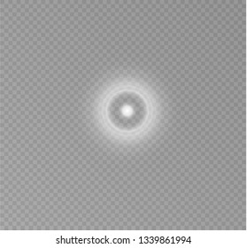 Sonar waves isolated on transparent background. Vector radar signs. Click signs and places of sound. white color
