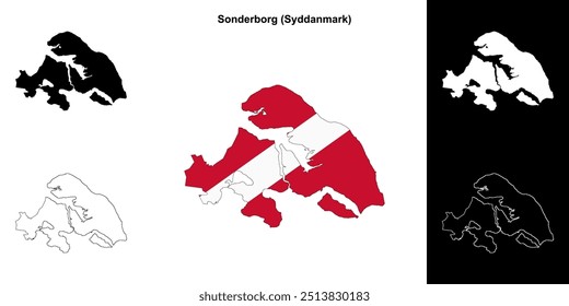 Conjunto de mapas de Sonderborg