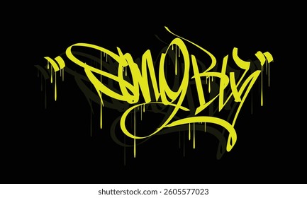 SONG BY graffiti tag style design