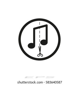 Song cuter icon,music notes icon,vector illustration
