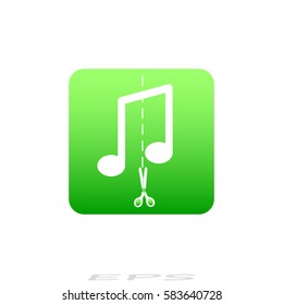 Song cuter icon,music notes icon,vector illustration