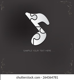 Song design on old background,vector logo template