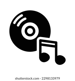 song glyph icon illustration vector graphic