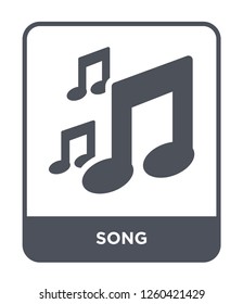 song icon vector on white background., song simple element illustration