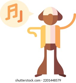song isolated design element stock illustration. Vector on a white background