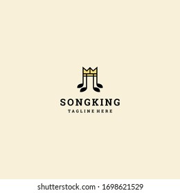 Diseño de plantilla de logotipo Song King en ilustración vectorial 