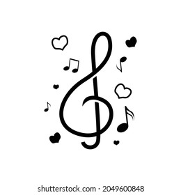 Song of love design vector isolated