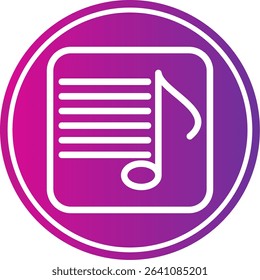 Song Lyrics Colorful Icon Style