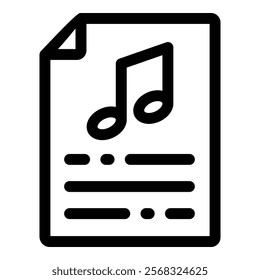 Song Lyrics Icon Element For Design