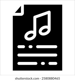 Song Lyrics Icon Element For Design