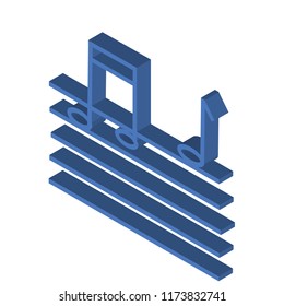 Song note isometric left top view 3D icon