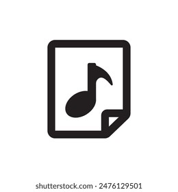 Song Note-Symbol-Logo-Symbol, Vektorillustration Vorlage Design