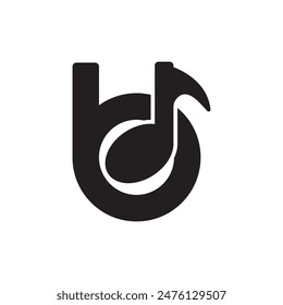 Icono del logotipo del símbolo de la nota de la canción, diseño de la Plantilla de Ilustración vectorial