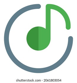 Song of a particular artist label Logotype