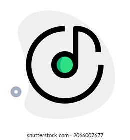 Song of a particular artist label Logotype