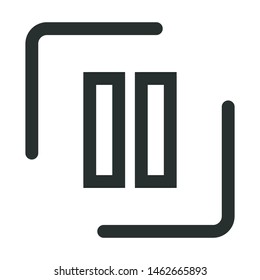 song pause, music player - minimal line web icon. simple vector illustration. concept for infographic, website or app.