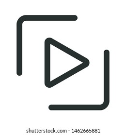 song play, music player - minimal line web icon. simple vector illustration. concept for infographic, website or app.