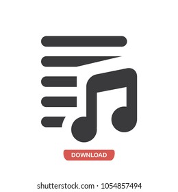 Song playlist vector icon