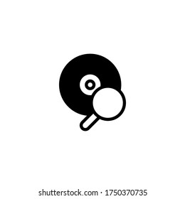 song search icon. Find Music Icon. find a song icon in black flat glyph, filled style isolated on white background