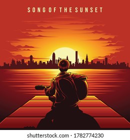 Song Of The Sunset Illustration Vector