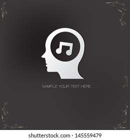 Song thinking  symbol,vector