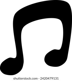 song vector icon - simple round curve