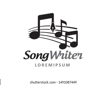 Song writer logo symbol or icon template