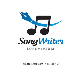 Song writer logo symbol or icon template