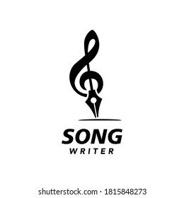 Song Writer Logo Symbol Treble Clef Stock Vector (Royalty Free ...