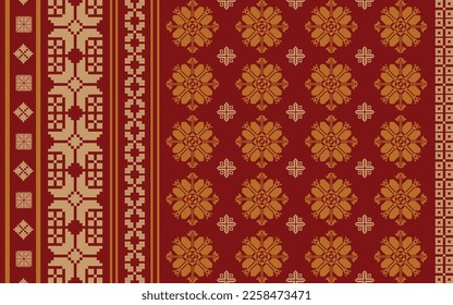Songket motif batik from indonesian, for clothing , printing, cover, background and carpet background 