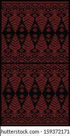 Songket Pattern Of Indonesia in Vector Illustration.