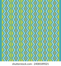 Songket traditional pattern fabric vector
