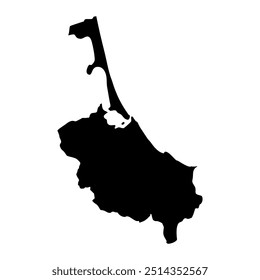 Songkhla province map, administrative division of Thailand. Vector illustration.