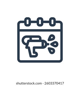 Songkran Calendar Vector Icon for Songkran