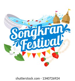 Songkran Festival Banner, Thai New Year's Day