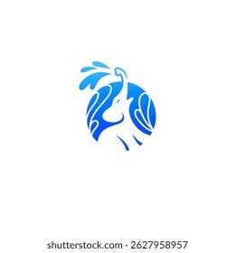songkran festival logo elephant water illustration
