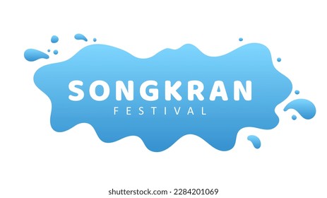 Songkran festival in Thailand Background for content online ,water splash festival banner ,The Most Beautiful Places To Visit In Thailand   on blue background,  Vector illustration EPS 10