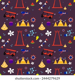 Songkran pattern seamless for fesign